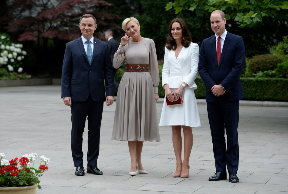 Andrzej Duda, Agata Kornhauser-Duda oraz książę William i księżna Kate w Warszawie
