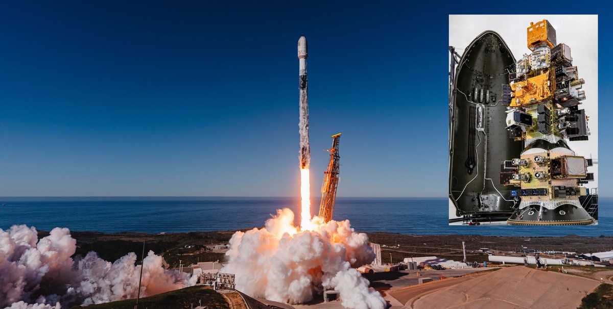 Start Falcon-9 i wynoszone przez niego satelity