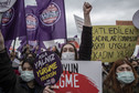 epa09085593 - TURKEY WOMEN RALLY (Women protest against Turkey's withdrawal from Istanbul Convention)