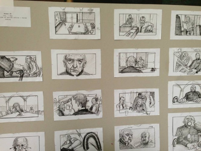 Storyboard (scenopis obrazkowy) 'Czerwonego kapitana'
