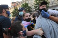  Protest aktywistów LGBT na Krakowskim Przedmieściu w Warszawie Margot zatrzymanie
