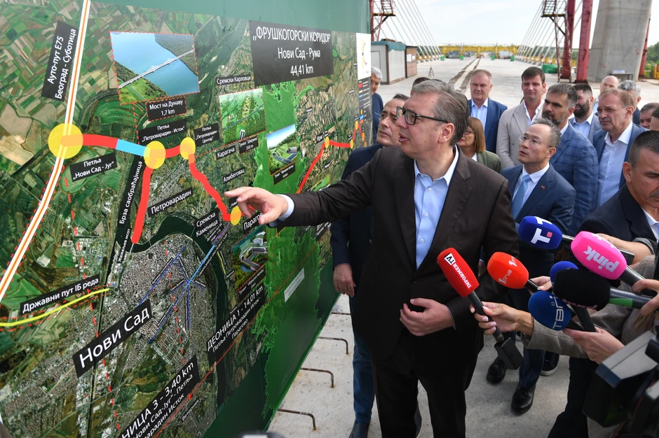  Aleksandar Vučić  radovi na Fruškogorskon koridoru   