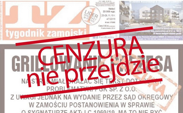 "CENZURA NIE PRZEJDZIE!". Akcja solidarnościowa wydawców mediów lokalnych