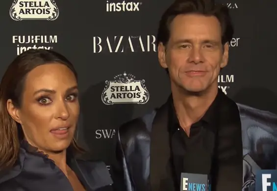 Jim Carrey beszta modowe imprezy podczas wywiadu na Fashion Weeku