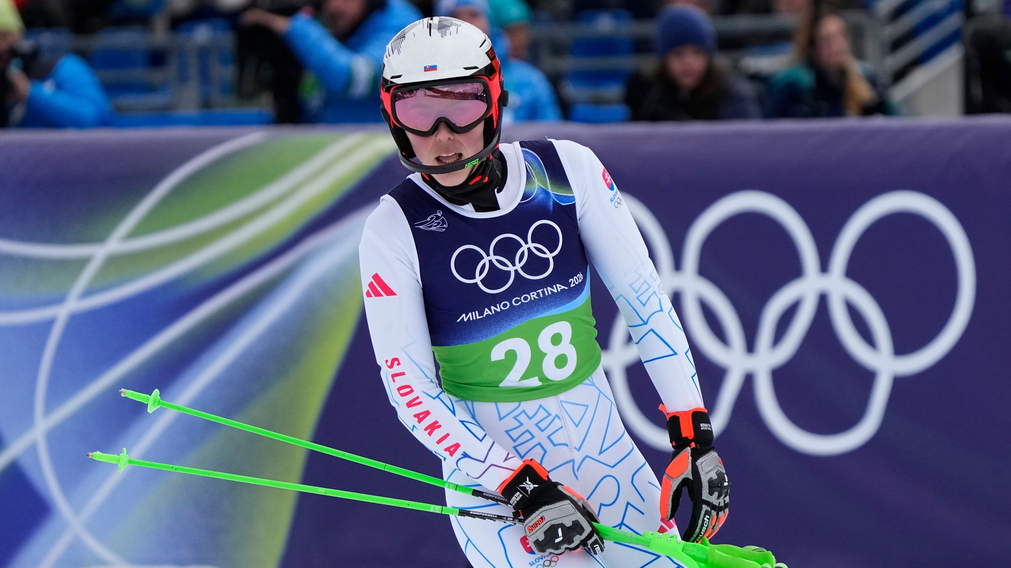 Slovenská lyžiarka Petra Vlhová na ZOH 2026. 