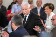 Jarosław Kaczyński podczas spotkania z elektoratem w Gnieźnie