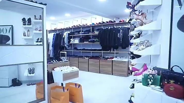 Close view of AY Makun's closet 