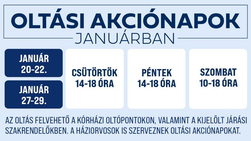 oltási akció, január, vakcina, koronavírus, oltás, időpontfoglalás, regisztráció