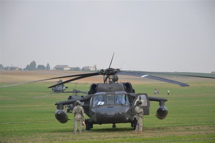 Amerykańskie śmigłowce lądowały niedaleko Gruty (fot. www.gruta.pl)