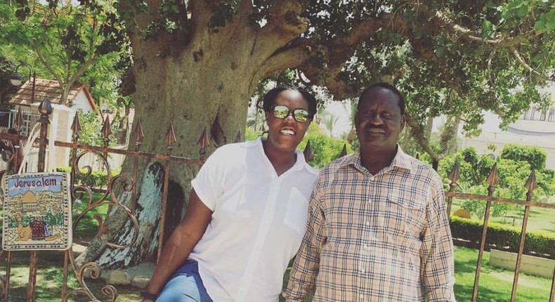 Raila Odinga with Winnie Odinga