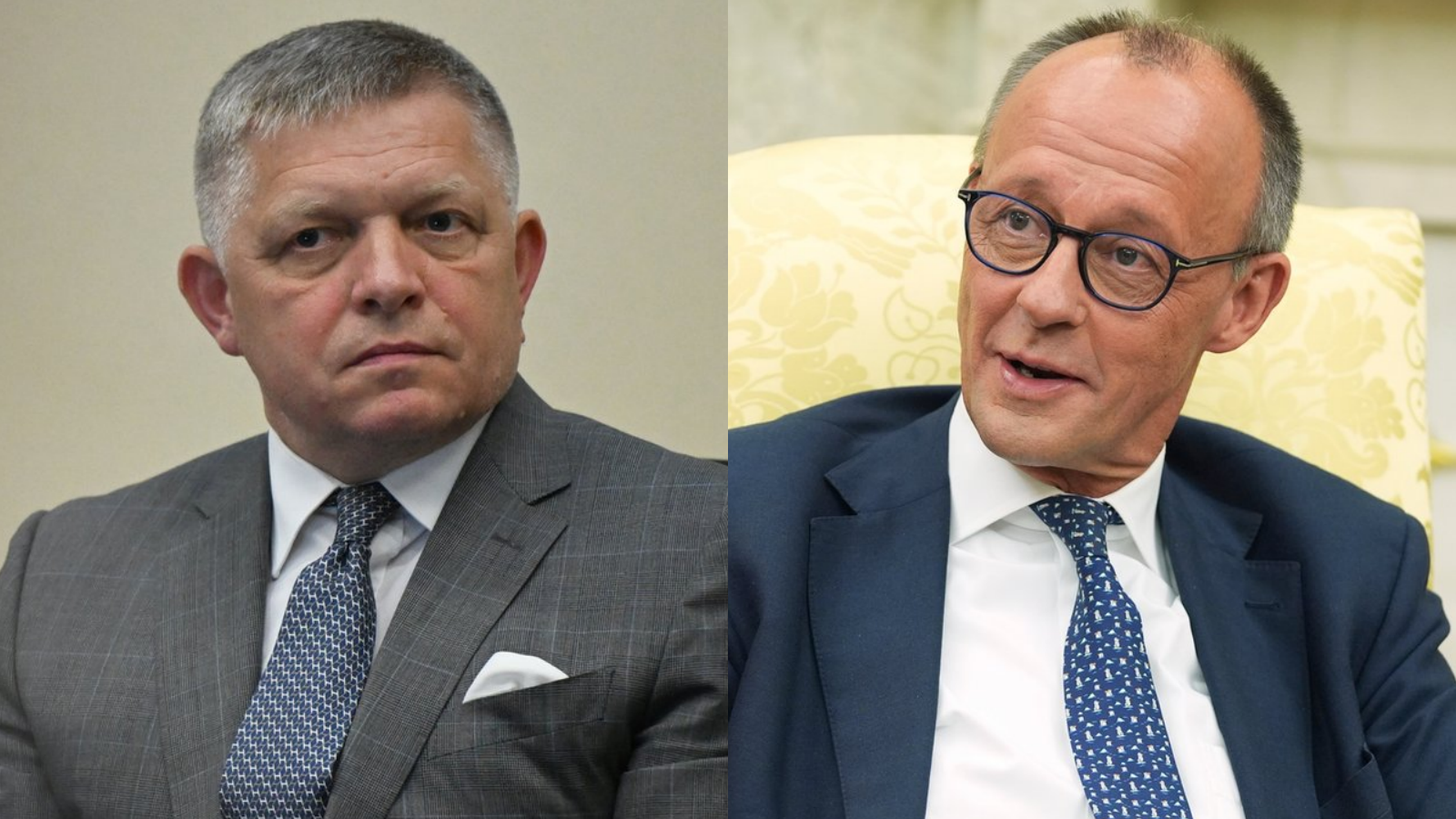 Premiér Robert Fico a nemecký kancelár Friedrich Merz.
