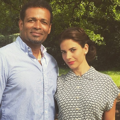 Weronika Rosati i reżyser Mario Van Peebles