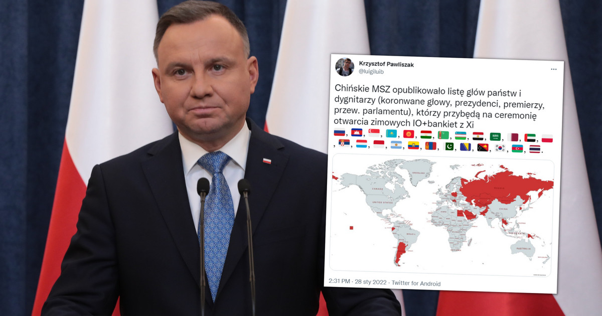 Duda la deschiderea Jocurilor Olimpice de la Beijing însoțit de Rusia și Arabia Saudită