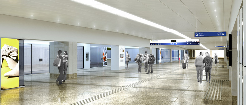 Dworzec Centralny w Warszawie po modernizacji - galeria środkowa Fot. Materiały prasowe PKP