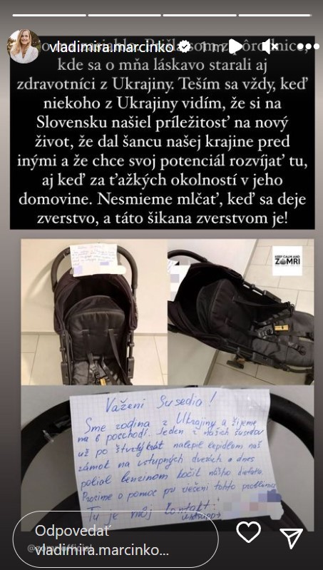 Marcinkovej sa zúfalý odkaz dotkol.