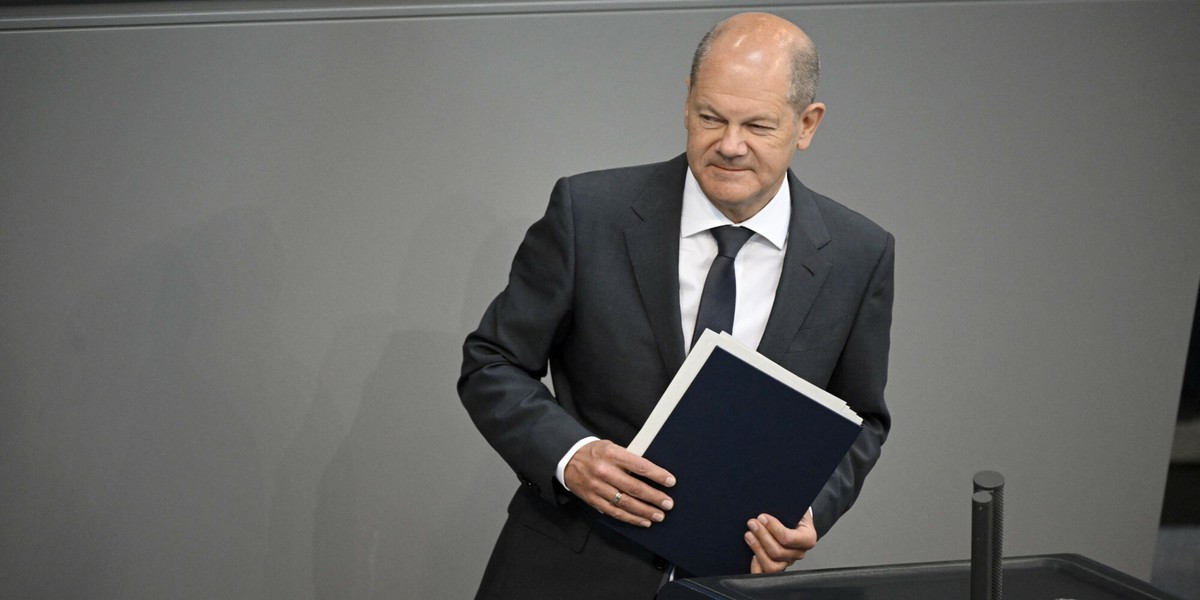 Niemiecki kanclerz Olaf Scholz.