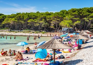 Plaža na kojoj je pronađen uređaj na Dugom otoku