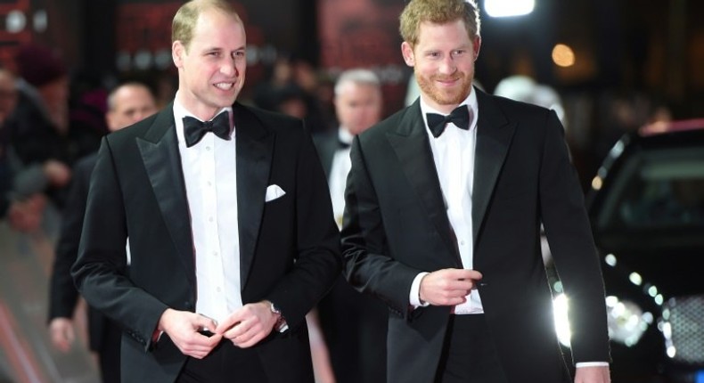 Britain's Prince William, left, and Prince Harry 