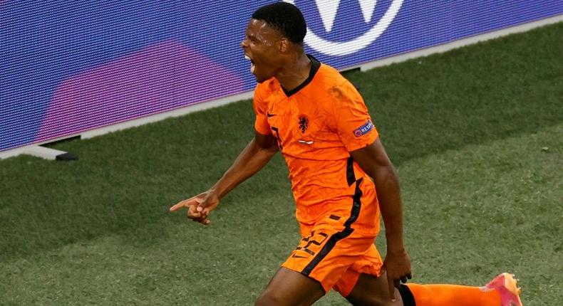 Denzel Dumfries has been involved in all five goals the Netherlands have scored so far at Euro 2020, netting two himself Creator: Koen van Weel