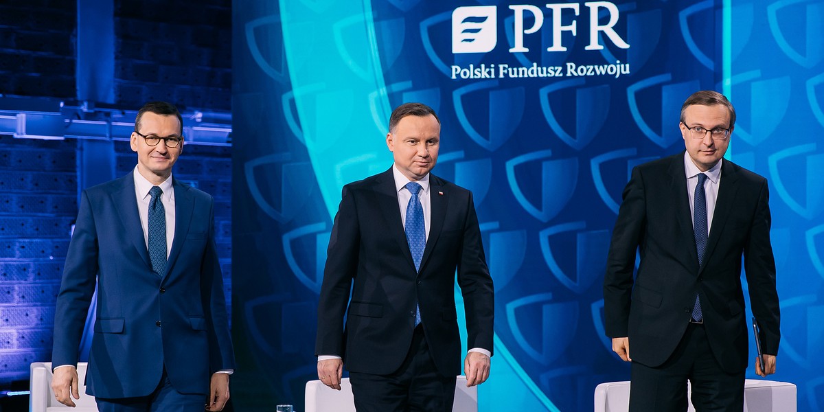 Mateusz Morawiecki, Andrzej Duda i Paweł Borys