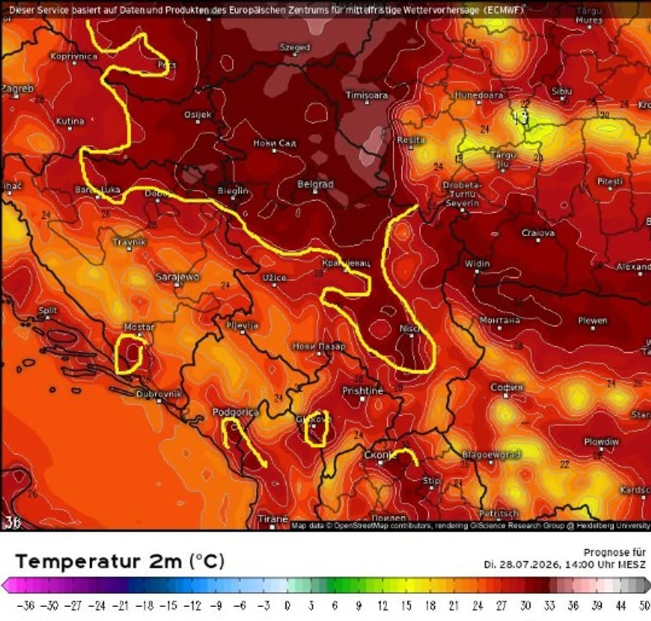 Posle 27. jula očekuju se ponovo letnje temperature