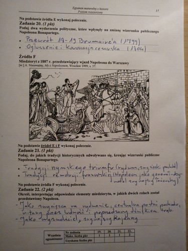 Matura z historii - odpowiedzi do zadań z poziomu rozszerzonego