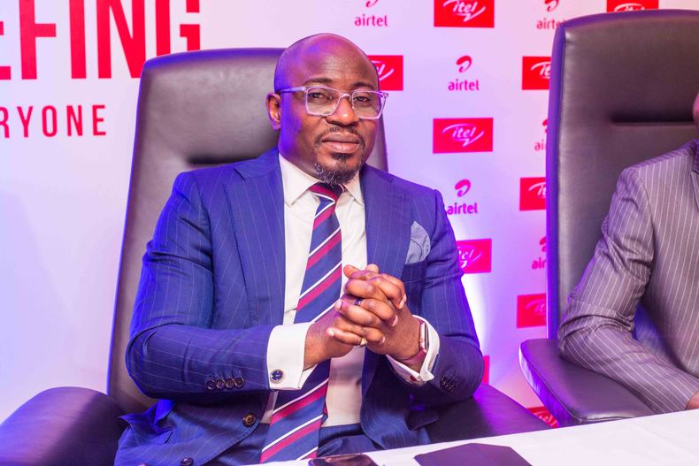 Adefemi Adeshina, Airtel’s Director of Corporate Communications at the itel – Airtel Press Briefing