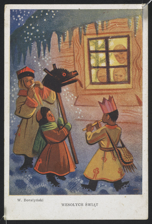 Kartka świąteczna z 20-lecia międzywojennego