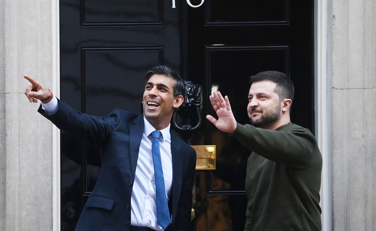 Rishi Sunak i Wołodymyr Zełenski