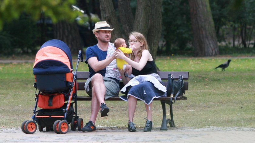 Andrzej Chya z synem i ukochaną