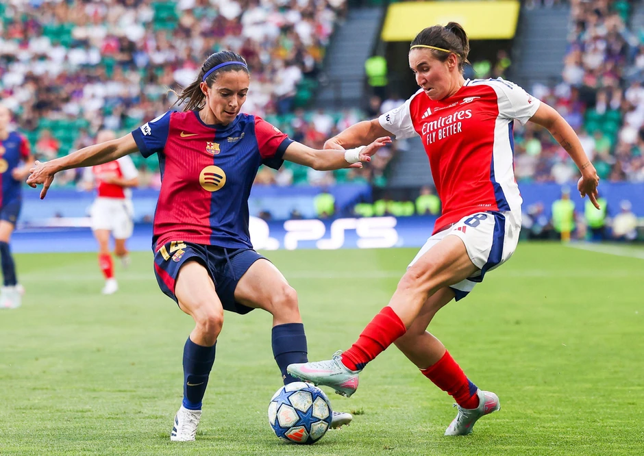 Duel fudbalerki Barselone i Arsenala, Aitane Bonmati i Marione Kaltendej u finalu Lge Šampiona - obe su Špankinje | Foto: JOSE SENA GOULAO/EPA-EFE/Shutterstock