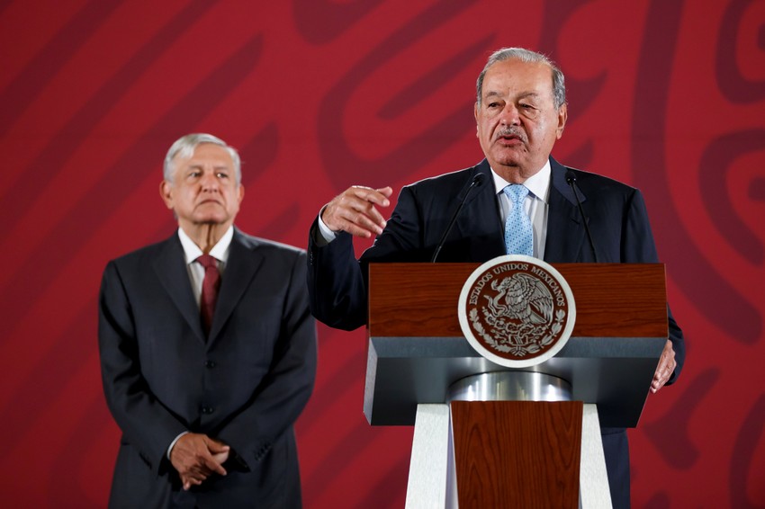 Karlos Slim i Andres Manuel Lopez Obrador