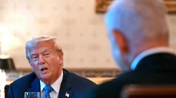 donald trump benjamin netanjahu usa izrael wojna strefa gazy iran syria
