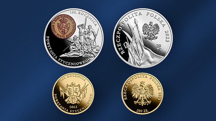 Nowe monety z serii 160. rocznica Powstania Styczniowego