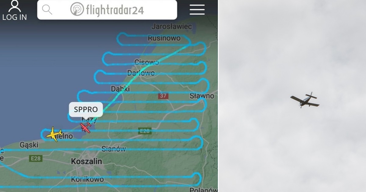 Koszalin: Niepokojąca trasa samolotu. Wyjaśniono, o co chodziło