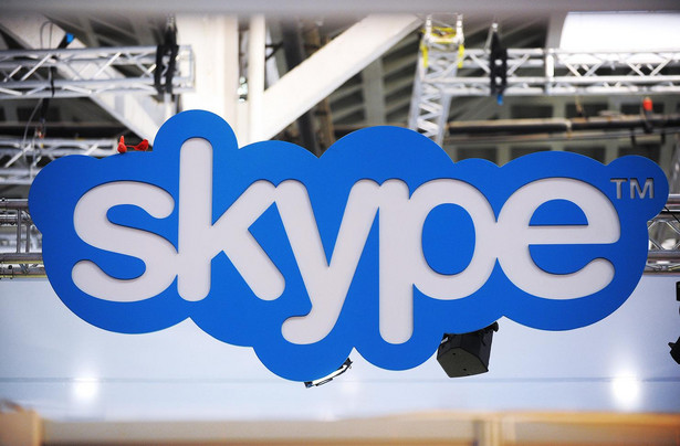 Logo Skype'a. Fot. Denis Doyle/Bloomberg