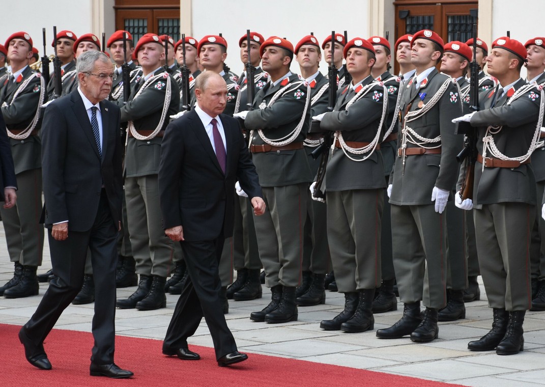 Władimir Putin z wizytą w Austrii, 2018 r.