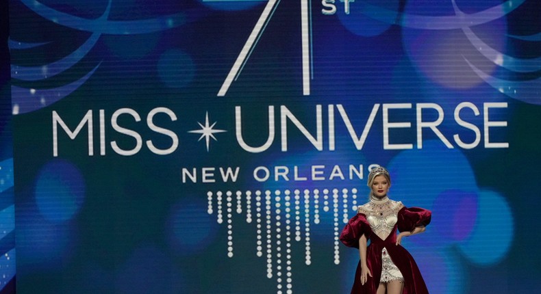 Miss Russia, Anna Linnikova walks onstage during the 71st Miss Universe Competition National Costume show at New Orleans Morial Convention Center on January 11, 2023 in New Orleans, Louisiana.Josh Brasted/Getty Images