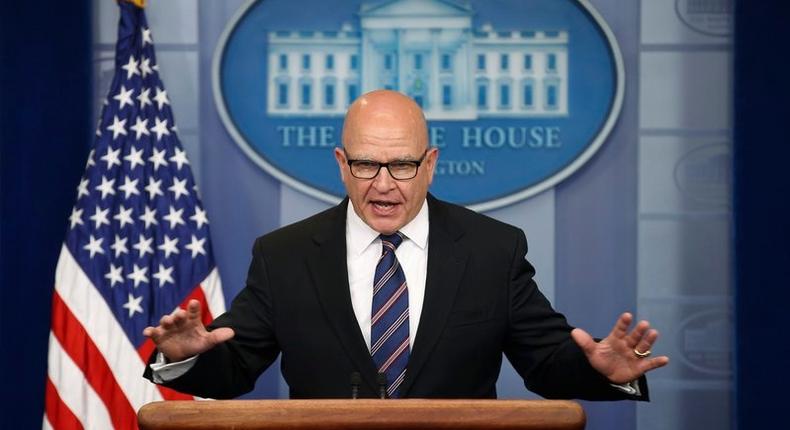 National-security adviser H.R. McMaster in the White House briefing room. May 16, 2017.