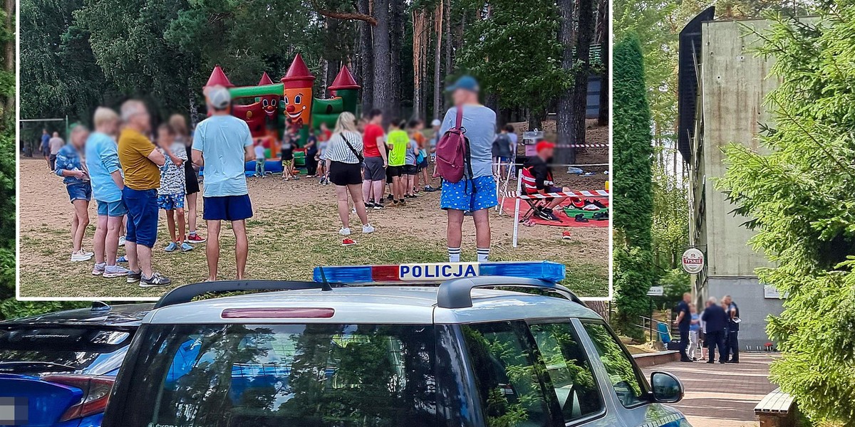 Skandaliczne kolonie w ośrodku wypoczynkowym Knieja w Rajgrodzie koło Augustowa. 