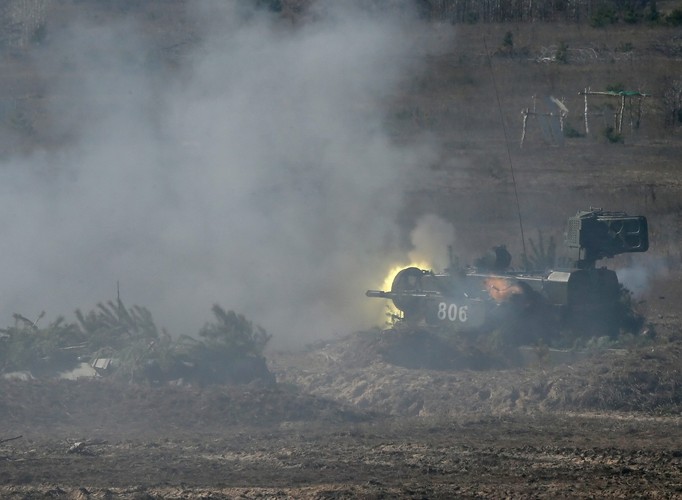 Manewry ukraińskiej armii na poligonie Gonczariwka, 120 km na północny wschód od Kijowa