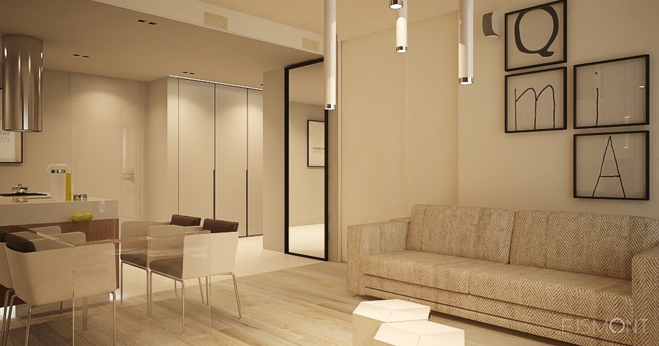 Apartament ciepłe drewno - projekt Ejsmont