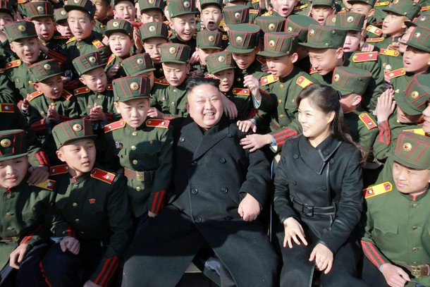 North Korean leader Kim Jong Un visited Mangyongdae Revolutionary School and planted trees with its 