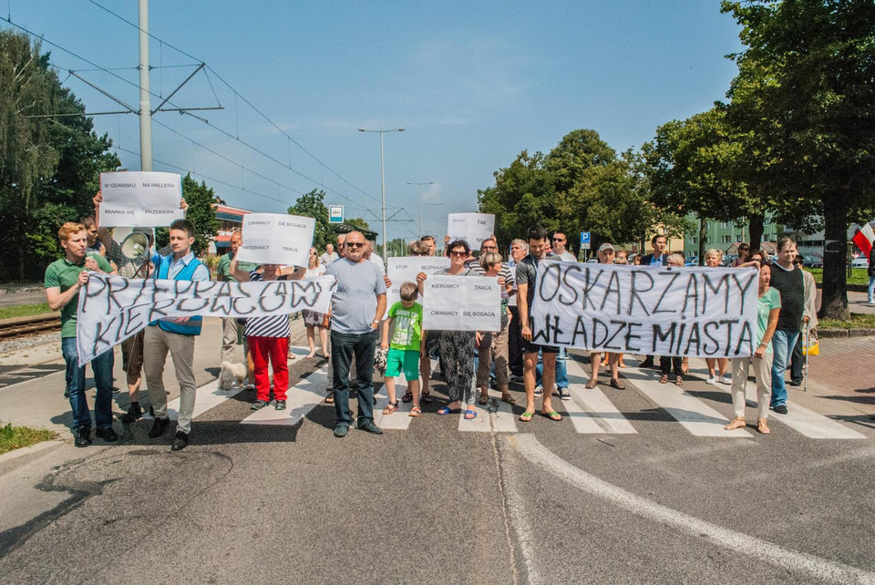 Blokowali skrzyżowanie w Gdańsku