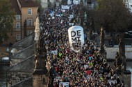 Thousands protest against Czech Prime Minister Andrej Babis during 29th anniversary of the Velvet Re