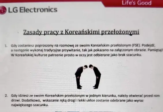 Skandaliczne zasady w koreańskiej firmie w Polsce. Otwórz drzwi szefowi i szeroko się uśmiechnij