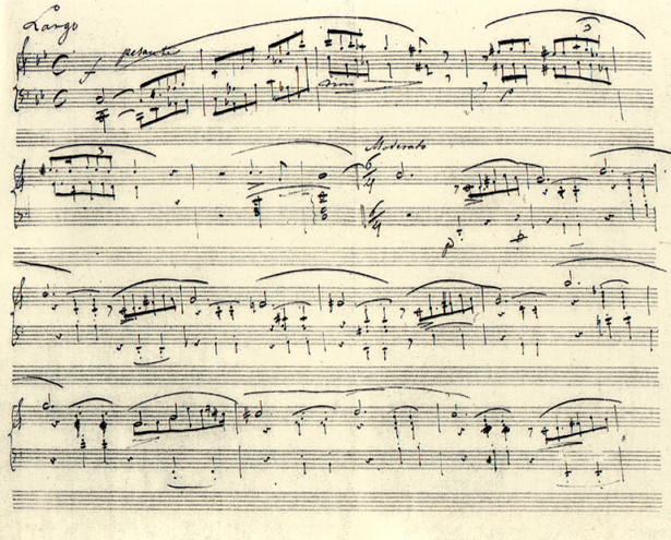 Ballada g-moll op. 23 w zapisie Fryderyka Chopina