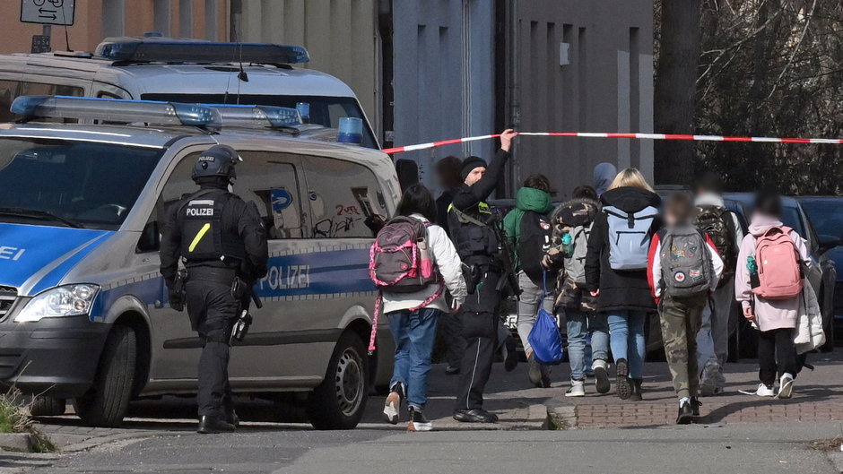 Operacja policji w szkole w Erfurt, marzec 2024 r.