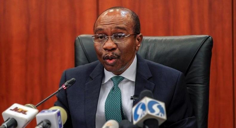 Central Bank Governor Godwin Emefiele speaks during the monthly Monetary Policy Committee meeting in Abuja, Nigeria January 26, 2016. 