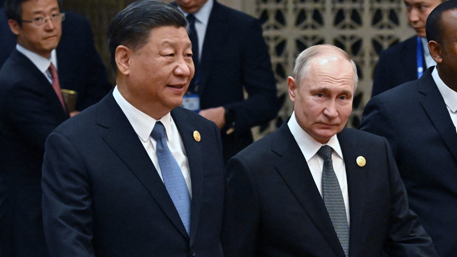 Xi Jinping i Władimir Putin w Pekinie, październik 2023 r.